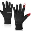 Large Black Velvet Anti-Slip Outdoor Sports Gloves - 2