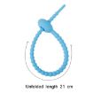 Silicone Data Cable Storage Straps - 20 PCS Cable Organizer (Green) - 3