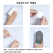 Wall Mounted Drain Soap Dish with Lid - White Gray Bathroom Accessory - 6