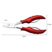 Stainless Steel Nail Clippers & Olecranon Pliers Set - Red ABS Handle - 3