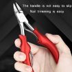 Stainless Steel Nail Clippers & Olecranon Pliers Set - Red ABS Handle - 4