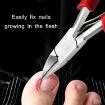 Stainless Steel Nail Clippers & Olecranon Pliers Set - Red ABS Handle - 6