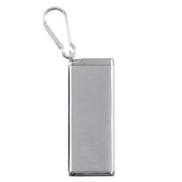 Silver Portable Cigarette Case with Lid and Sealed Ashtray - 1