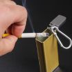Silver Engraved Flower Portable Cigarette Case with Lid Sealed Ashtray - 5