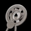C889 Black Stainless Steel Windmill Round Cigar Cutter - 4