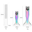 Gradient Mermaid Handle Titanium Nail Clipper - Small, Colorful Nail Art Tool - 3