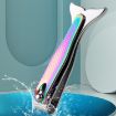 Gradient Mermaid Handle Titanium Nail Clipper - Small, Colorful Nail Art Tool - 7