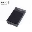 RFID Aluminum Alloy Anti-Degaussing Coin Card Holder - Black - 1