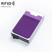 RFID Aluminum Alloy Coin Card Holder - Anti-Degaussing (Silver Purple) - 1