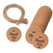 Kraft Paper Gift Tags 100pcs with 20m Hemp Rope (L-05) - 1