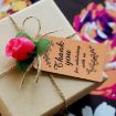 Kraft Paper Gift Tags 100pcs with 20m Hemp Rope (L-08) - 5