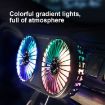 Car Double Head LED Electric Fan - USB Mini Fan for Air Outlet (Black) - 4