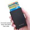 NEWBRING Black Metal Wallet - Automatic Pop-up Anti-degaussing Holder - 5