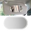 High-Definition Oval Stainless Steel Sun Visor Makeup Mirror Small - 1