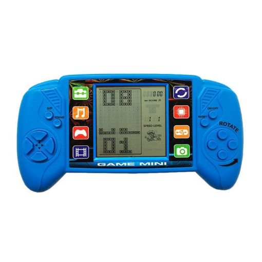 Large Screen Blue Handheld Game Console for Kids - Electronic Toy - 1