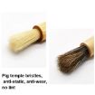 Wooden Handle Coffee Grinder & BBQ Pig Bristle Cleaning Brush (Floral) - 4