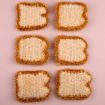 Bread Shape Dish Towel Set - 6 PCS Acrylic Polyester Dish Cloths - 1