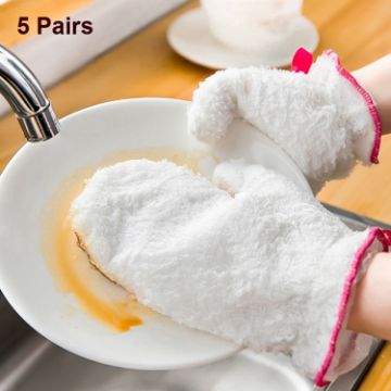 2pcs Thickened Bamboo Fiber Kitchen Dishwashing Cleaning Gloves - 1
