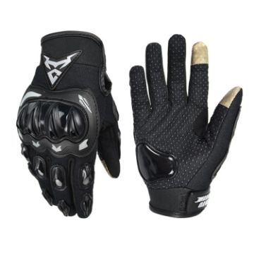 MOTOCENTRIC 13-MC-010 Touch Screen Motorcycle Gloves, M, Gray, Breathable - 1
