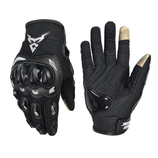 MOTOCENTRIC 13-MC-010 Touch Screen Motorcycle Gloves, M, Gray, Breathable - 1