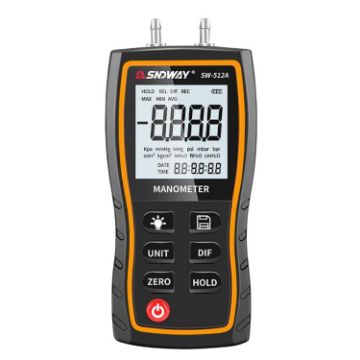 SNDWAY SW-512A Digital Handheld Differential & Negative Pressure Gauge - 1