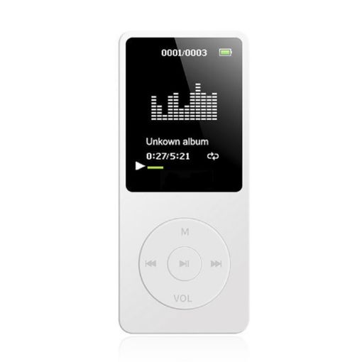 Ultra-thin White MP4 Player with Screen - 1