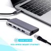 8 in 1 Type-C Docking Station: HDMI, RJ45, 3 USB 3.0, PD - Gray - 5