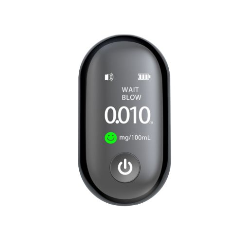 Portable Black TFT Screen Alcohol Tester - Blow Type Breathalyzer - 1