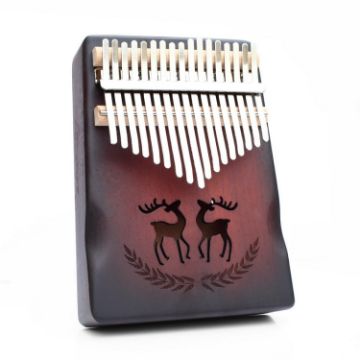 17-Tone Radian Design Portable Finger Piano - Couple Deer Theme - 1