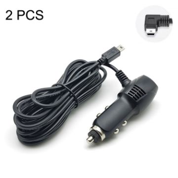 Car Charger Fast Charging 2 PCS 1.5A+2.4A Mini Left Bend Adapter - 1