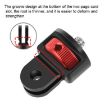 1/4 Inch Screw Converter Tripod Adapter for Sport Camera - Black/Red - 5