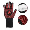 Silicone BBQ Gloves - High Temp Resistant, Anti-Scalding (Big Flame Blue) - 4