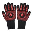 Silicone BBQ Gloves - High Temp Resistant, Anti-Scalding (Middle Flame Red) - 1