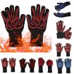 Silicone BBQ Gloves - High Temp Resistant, Anti-Scalding (Middle Flame Red) - 2