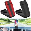 Black Carbon Fiber Mobile Phone Tablet Car Holder Suction Cup Bracket - 2