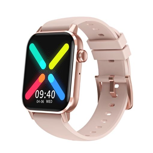 HD6 1.69" Pink Smart Watch with Heart Rate Monitoring - Multifunctional - 1
