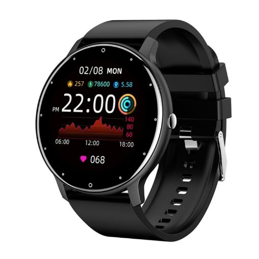 ZL02 Black Smart Watch with Heart Rate Monitor & Pedometer - 1