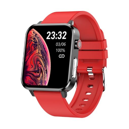 LOANIY E86 1.7" Heart Rate Smart Bluetooth Watch, Red Color - 1