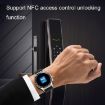 LOANIY E18 Pro Smart Watch with Bluetooth Calling & NFC, Gold Silicone - 4