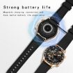 LOANIY E18 Pro Smart Watch with Bluetooth Calling & NFC, Gold Leather - 7