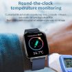LOANIY F60 Smart Watch, 1.7" Body Temp Detection, Blue - 5