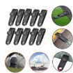 Windproof Tent Clip & Rope Set - 10 Clips + 10 Ropes for Camping - 2