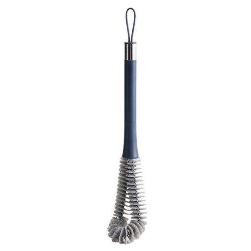 Midnight Blue Nylon Hair Long Handle Water Cup Cleaning Brush - 1