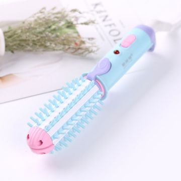 GeLinSi GLS-003 20W Ceramic Glaze Mini Curler Comb, EU Plug - Blue - 1