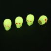 Luminous Skull Valve Cap Set for Car & Motorcycle Tires - Yellow - 1