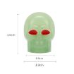 Luminous Skull Valve Cap Set for Car & Motorcycle Tires - Yellow - 3