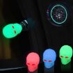 Luminous Skull Valve Cap Set for Car & Motorcycle Tires - Yellow - 6