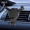 2PCS JQ006 Snap Rotating Car Air Outlet Phone Holder - Dark Black - 1