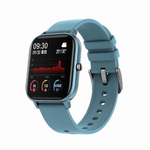 P8 1.4" Smart Watch - Heart Rate & Blood Pressure Monitor, Blue - 1