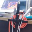 10 PCS White Data Cable Organizer - 5 Holes Wire Storage Winder - 4